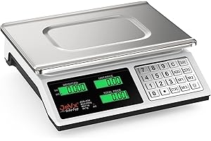 JEVX Basculas Comerciales - Balanza Digital Profesional - Bascula Digital Comercial - Bascula industrial - Balança - Balanza Comercial - ALTA PRECISION DE 1g, con Cable y Batería