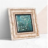 Pinecone Stone Van Gogh Badem Ağacı Taş Duvar Tablosu - &Ccedil;er&ccedil;eveli Taş Tablo - Dekoratif Duvar Sanatı - Modern Ev ve Ofis Duva