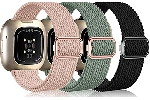 Epova Cinturini Compatibili con Fitbit Versa 3 Cinturino/Fitbit Versa 4 Cinturino/Fitbit Sense Cinturino/Fitbit Sense 2 Cinturino, Morbido Cinturino Sportivo Nylon Elastico per Versa 3/Versa 4/Sense