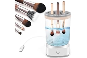 Alaoo Elektrischer Make-up-Pinselreiniger, Automatisches Reinigungsgerät für Make-up-Pinsel, Tragbarer Make-up-Pinselreiniger, Kraftvolle Tiefenreinigung für die meisten Make-up-Pinselgrößen