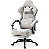 Dowinx Sedia Gaming con supporto lombare, Ampio Sedile Piatto, Poltrona Ergonomica, Parte Posteriore con cuscinetto in gel e 