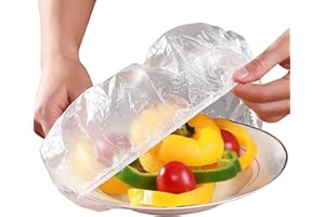 Anguxer 100 pezzi sacchetti di conservazione freschi coperchi ciotole riutilizzabili elastici per mantenere il cibo fresco