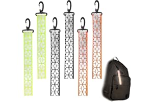 Lonimia Pendentifs réfléchissants, réflecteurs pour Cartable, Sac à Dos, Course à Pied, Porte-clés réfléchissant pour Cartable, Sac à Dos, Jogging (6Pcs)