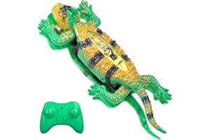 Sunrad Rechargeable Wall Climbing Gecko,Remote Control Robot Kids Toys with LED Lights,Wall Crawler Gecko,RC Robot Toys for Kids Ages 4 5 6 7 8 9 10 11+ Birthday Gifts for Boys Girls