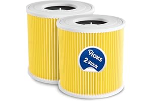 VIOKS Filtro cilíndrico de repuesto para Kärcher 6.414-552.0, filtro de láminas, filtro de láminas, filtro para aspiradora multiusos WD 3.500 P A1000 A1001 MV2 MV3 WD2 WD3 A2204