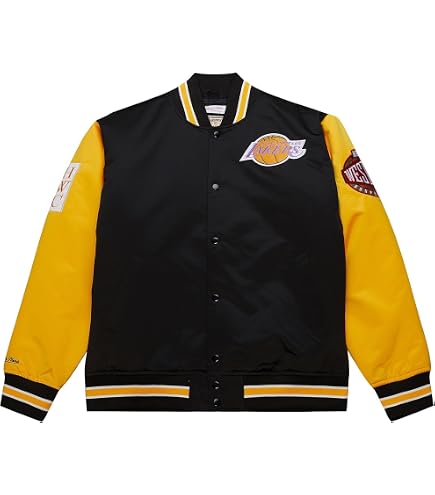 Giubbino Mitchell And Ness GOLDEN STATE nba Heavyweight Satin Jacket - 8B Store