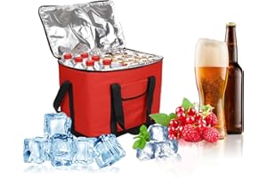 YISNTF Soft Cool Bag, Cooler Bag Box, 30L Thermal Food Delivery Bag, Large Insulated Picnic Lunch Bag, Cool Box, Grocery Shopping Bags, Cooling Bag for Camping BBQ Shopping Fishing Family Outdoor Activities
