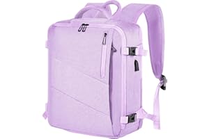 Leyrica Zaino da Viaggio per Easyjet 45x36x20, Bagaglio a Mano Borsone Cabina per Viaggiare in Aereo, Laptop Daypack Casual Università (Viola)