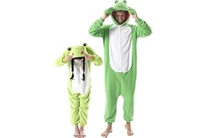 DarkCom Animal Onesie para Niños y Adultos,Carnaval Ropa de Dormir para Niños y Padres,Cosplay Halloween Disfraz Navidad Pijamas