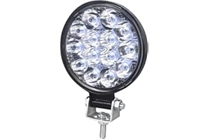 AUXTINGS Mini lampe de travail LED ultra fine de 10 cm 42 W pour camion, tracteur, bateau, 4 x 4, voiture, SUV, ATV, excavatrice