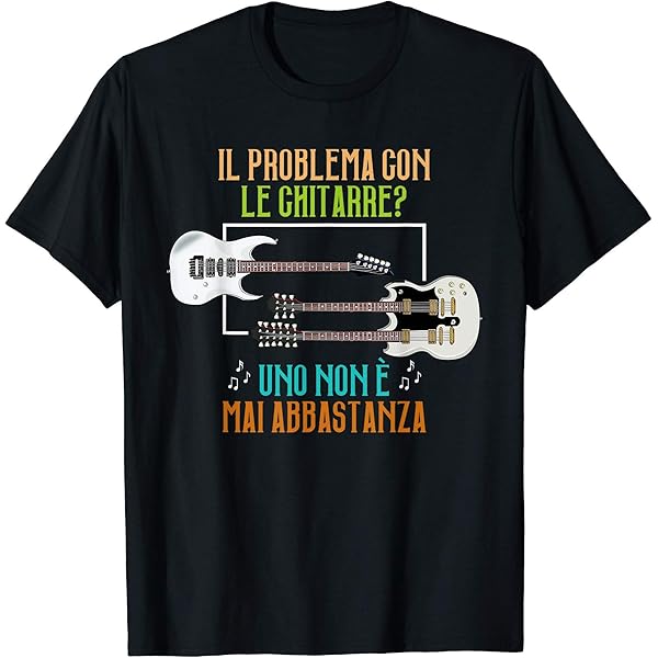 Maglietta Chitarrista - Divertente Regalo Per Musicisti, Uomo Donna E Bambini, 100% Cotone - Foto 3