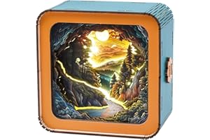 KAAYEE 3D Puzzle Holz Nachtlicht Erwachsene, (Verloren in der Wildnis) 3D Holzpuzzle Nachtlicht, Wooden Puzzle 3D Night Light