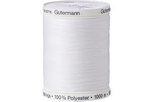 Gutermann Sew-All Bobine de Fil à Coudre, Polyester, Blanc, 1000 m