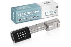 SOREX FLEX – Türschloss Digital mit deutschem Support! Türschloss mit Zahlencode & RFID | Keine Schlüssel nötig | Keyless Smart Lock | Elektronisches Schloss (Zahlencode & RFID Zylinder)