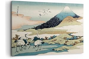 ARTTOR Lienzos decorativos 100x70cm Cuadro Sobre Lienzo Moderno Japón Grullas Imagen Grande Dormitorio Cocina Cuadros Pared Imágenes Cuadros Decoracion Salon Wall Art Prints Decor Canvas AA100x70-4541
