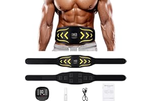 Unegnel EMS Bauchmuskeltrainer,Bauchmuskeltrainer Elektrisch mit 10 Modi und 30 Intensitäten,EMS Trainingsgerät USB Wiederaufladbarer Tragbarer