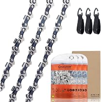 Lot De 4 Chaînes Pour Tronçonneuses 3/8" 52 Maillons - Compatible Makita, Einhell, Bosch, Karcher