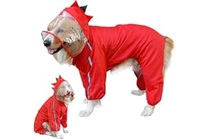 badaren Impermeabile per Cani, Impermeabile Pioggia Cane, Antipioggia Cane, Antipioggia Cane con Cappuccio e Strisce Riflettenti, Parapioggia per Cuccioli Grande, Medio e Piccolo- XL/2XL/3XL (XL)