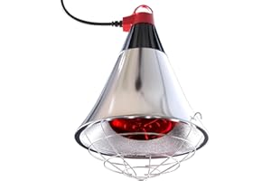 Neviland Infrared Heat Lamp with 250W Heat Bulb High/Low Switch Poultry Heat Lamp for Puppies and Chicks