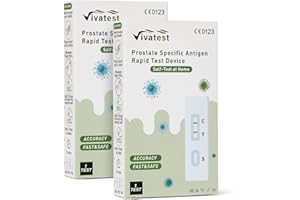 GENERIC 2-Pack Prostate PSA Test Kit – Accurate 10 Minute Mens Prostate Test – Easy to Use and Safe Prostate Self Test Kit for Home Use – PSA Test Men Includes All Needed Components