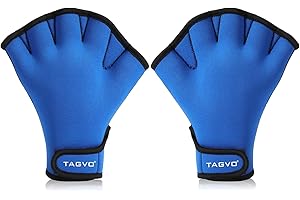 TAGVO Guantes acuáticos para la Resistencia de la Parte Superior del Cuerpo, Guantes de natación reticulados con muñequera, Costura del Pozo, Sin decoloración, Tamaños para Hombres Mujeres Adultos
