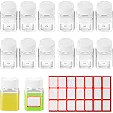 Bnnrjia 14 Stk Pröbchen Fläschchen, 50ml Tragbare Reiseflaschen, Plastikflaschen zum befüllen Transparent mit Deckel, Leer Tr