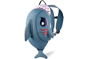 Crazy Safety | Mochila de Dinosaurio para niños. Ideal para la guardería, el Preescolar, el jardín de Infantes y para Viajes. Mochilas Divertidas con diseño de Dinosaurios y Tiburones | 33 cm