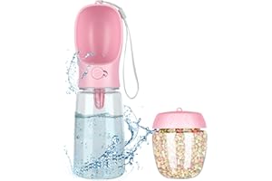 ZITFRI Butelka na napoje dla woda psa, przenośna butelka dozownik, pojemność 550 ml