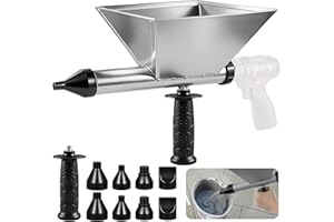 Teodute Siringa Elettrica per Malta con 8 Ugelli Rimovibili+2 Manici Antiscivolo, Pistola per Malta Elettrica Portatile, Miscelatore per Malta per Giunti di Malta Muri e Pavimenti in Pietra