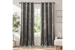 Ystyle Sammetsgardiner om 2 Set, 140 X 245 cm, Gardiner Vardagsrum, Mörkläggningsgardiner, Termiska Gardiner Sammet, Värmeisolerande Gardiner, Gardin Med Öljetter för Vardagsrum Sovrum