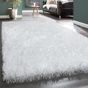 Amazon De Hochflor Shaggy Teppich Prestige Weiss 120x170 Cm