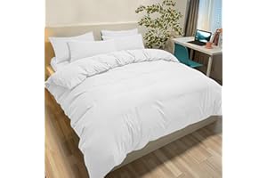 Poligino Funda Nórdica 260x240cm para Cama 180 | 100% Microfibra Hipoalergénica Suave y Transpirable | Certificado Oeko-Tex | con 2 Fundas de Almohada 65x65cm - Blanco