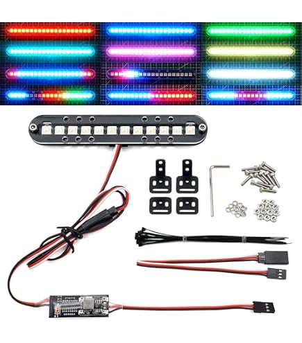 thumbnail image 2 of Aazon.co: WEFEINO RC LED Lights 32 65 RC Brake Light Stop Lap 2 of 9