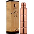 Pure Copper Water Bottle, UNLINED, UNCOATED, and NON-LACQUERED, 1000 ml Capacity for Ayurveda Health Benefits
