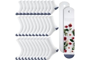 Toulite 15 Paar weiße Sublimationssocken Rohlinge Polyester Socken Blank Wärmeübertragung Socken 2 Stück Metall Sublimation Socken Jig