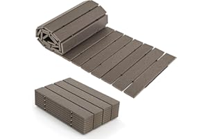 FANTASK 242 x 43 Grau Rollweg Outdoor, HDPE Wetterfest ausrollbarer Gartenweg für Hochzeit, Party, Garten