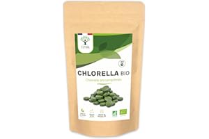 BIOPTIMAL NUTRITION NATURELLE Chlorella Bio - Bioptimal - Complément Alimentaire - Protéine Vitamine B12- Poudre Chlorelle Pure - Compressé à froid - 500mg / Comprimé - Conditionné en France- Certifié Ecocert - 150 comprimés