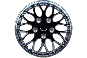 ‎AUTO-STYLE AutoStyle 16" Zoll Radkappe Satz schwarz/silber PP 9706CB Radzierblenden Radblende