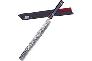 FINDKING Serie Eternity, coltello per affettare il prosciutto con fodero, coltello affilato per intagliare la carne, coltello indispensabile per il barbecue, acciaio di Damasco, 12 pollici/30CM