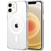 Ehr. iPhone 12 Mini i&ccedil;in Kılıf Kamera Korumalı Magsafe ile Uyumlu Wireless Şarj &Ouml;zellikli Şeffaf Kılıf (Şeffaf, iPhone 12 Min