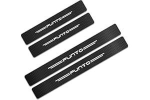 EAGLEG Battitacco per Auto Sticker per Fi-at 500 Panda Tipo Punto, 4 Pezzi Fibra di Carbonio Esterno Battitacco Protezione Plates Anti-Graffio Scuff Adesivi Accessori, Punto 2