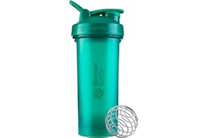 BlenderBottle Classic V2 Shaker Bottle with Stainless Steel Ball, For Protein Shakes, Dishwasher Safe, 830ml, Emerald
