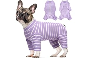 Kuoser Hundebody Nach Op, Hundebody Nach Kastration, Op Body Hund Kastration Hündin, Hundebody Mit Beinen, Body Für Hunde Nach Op，Hundepyjama für Kleine Mittelgroße Hunde Lila M