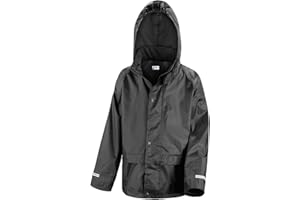 RAINSUIT SHOP Kids Waterproof Rain Jacket In Black, Pink, Red or Royal Blue Childs Childrens Boys Girls