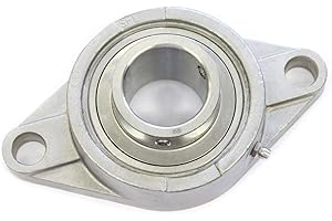 CQ SS UCFL 204 Edelstahl Flanschlager mit Niro-Einsatz (rund; 2-Loch) / Bohrungsdurchmesser 20 mm Welle/Gehäuselagereinheit