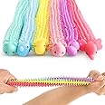 ZaxiDeel Sensory String 6 Pack, Colorful Fidget Toys Anxiety Squeeze Noodles Good for Kids and Adults with ADD, ADHD, OCD or Autism