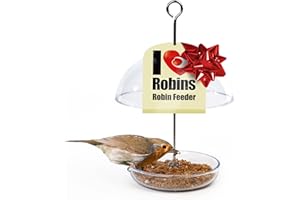 Jacobi Jayne® I Love Robins® Pearl Feeder™ - Attracts Small Garden Birds. HangIng Bird seed Feeder Perfect For Seed Mixes And Mealworms. (Small)