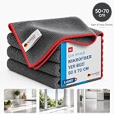 Nysk&ouml;ljd Mikrofiber Yer Bezi 50 x 70 cm &ndash; &Ccedil;ok Ama&ccedil;lı, Ultra Emici, Kalın Dokulu, &Ccedil;izmez, Dayanıklı Kenar Dikişli, Makinede Yı