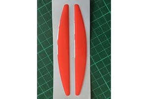 SCOOBY DESIGNS CAR AUTO DOOR BOOT EDGE BODYWORK PAINT PROTECTORS GUARDS X2 RED size 15mm x 120mm