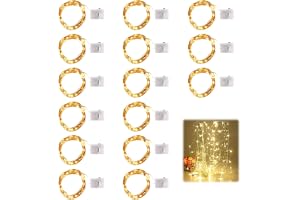 15 stycken miniljusslingor med batteri, 2 m 20 LED-ljuskedja tråd batteri